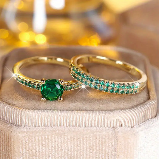 Serena Smeraldo Duo Set Anelli | Oro