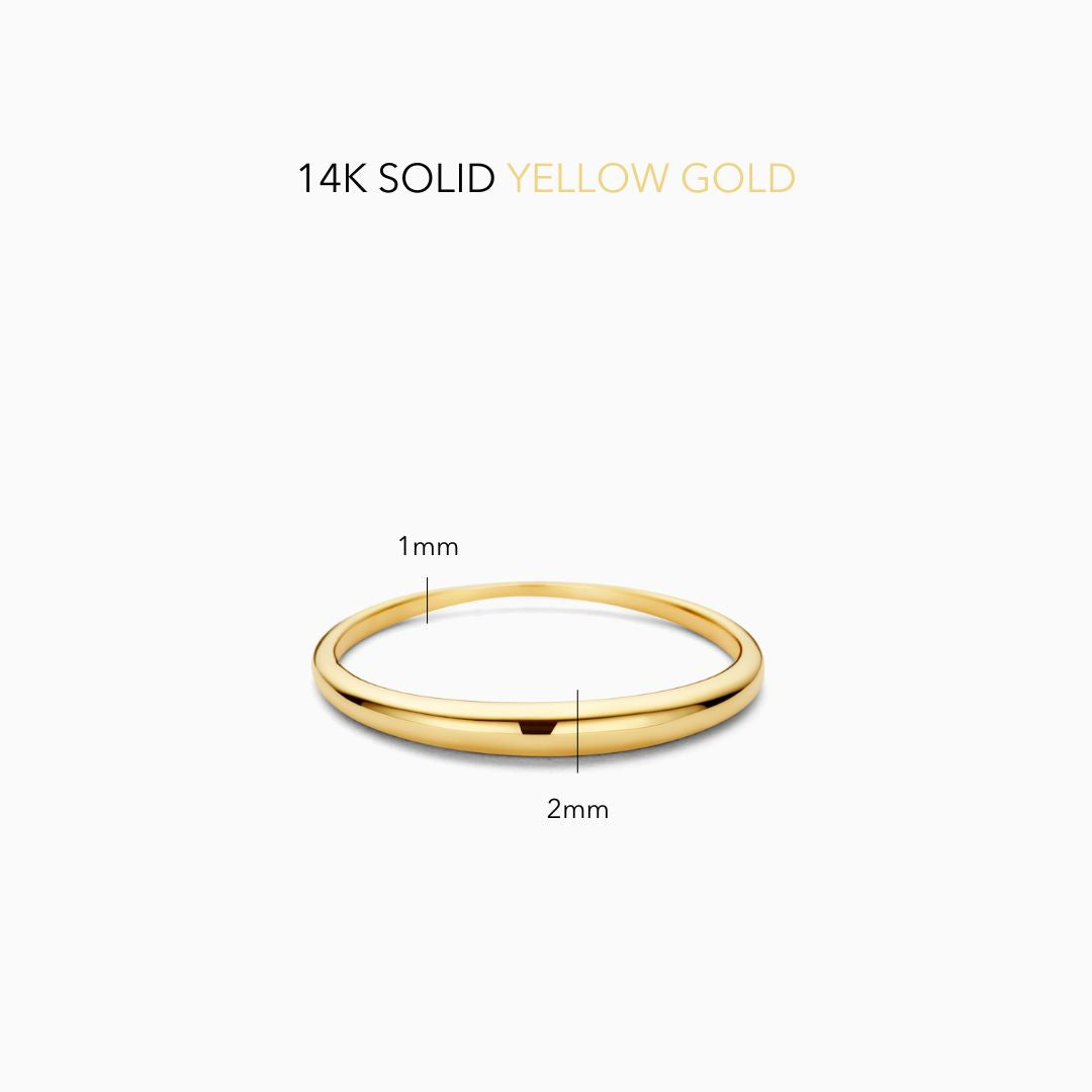 Slim Dome Anello | Oro