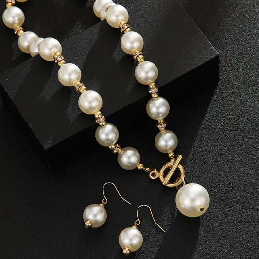 Chunky Perla Statement Set Collane
