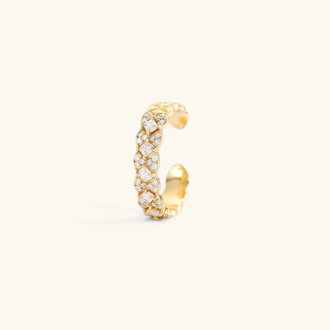 Camille Oro Patterned Anello