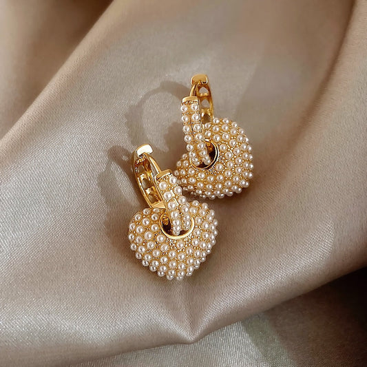 Cuore Orecchini di Perle