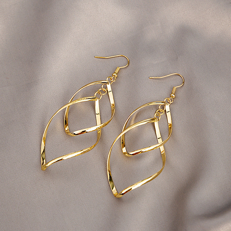 Minimalist Layered Orecchini Pendenti | Oro