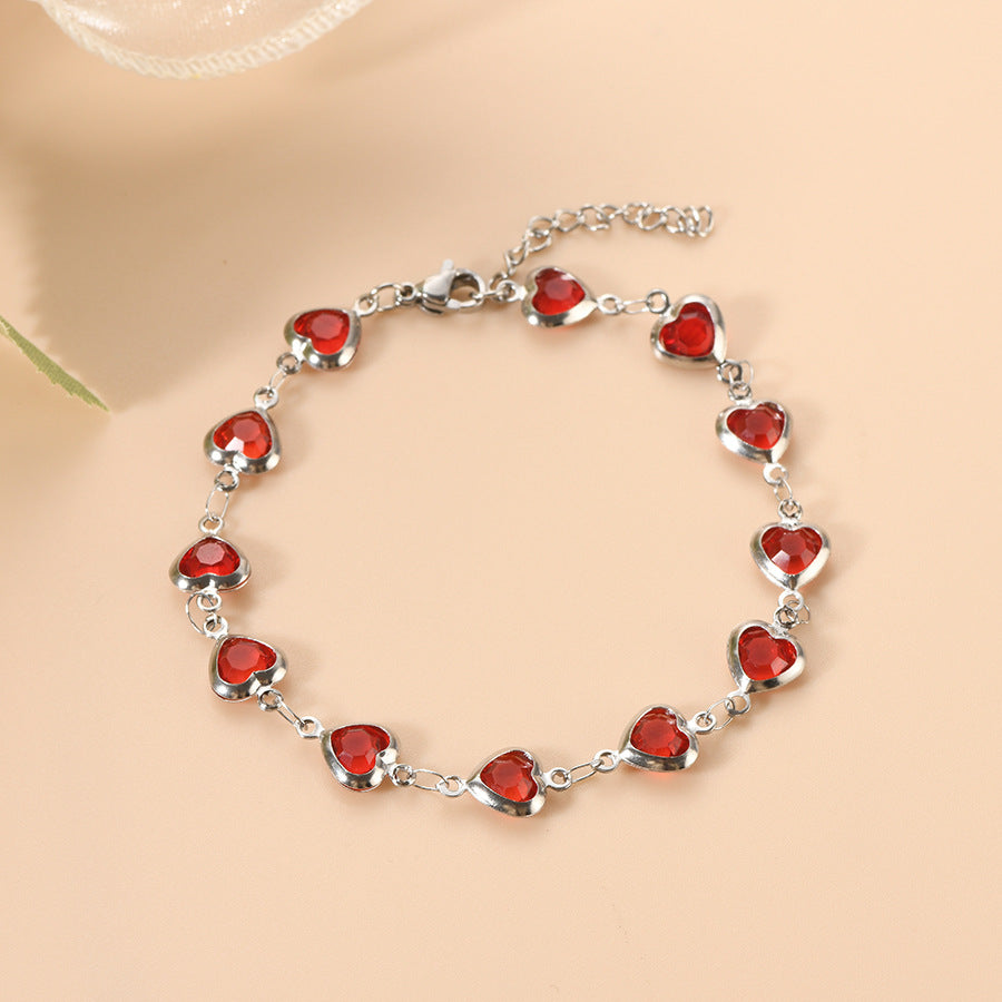 Ophelyra Garnetelle Bracciale | Bianco Oro