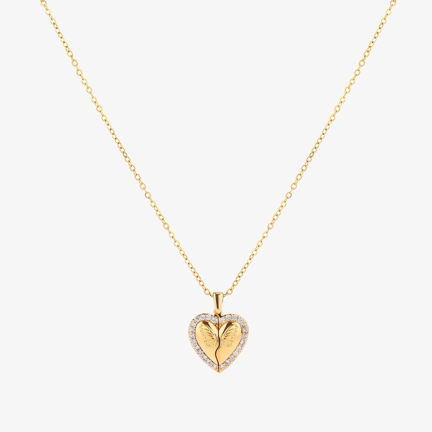 Butterfly Cuore Collana | Oro