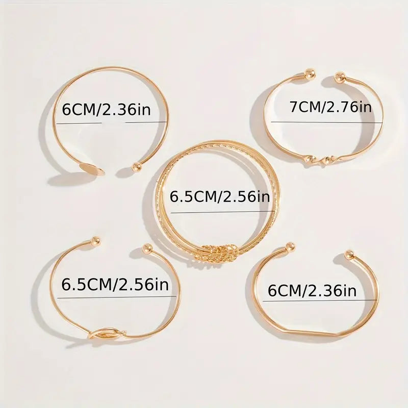 Knotted Elegance Set Bracciali | Oro