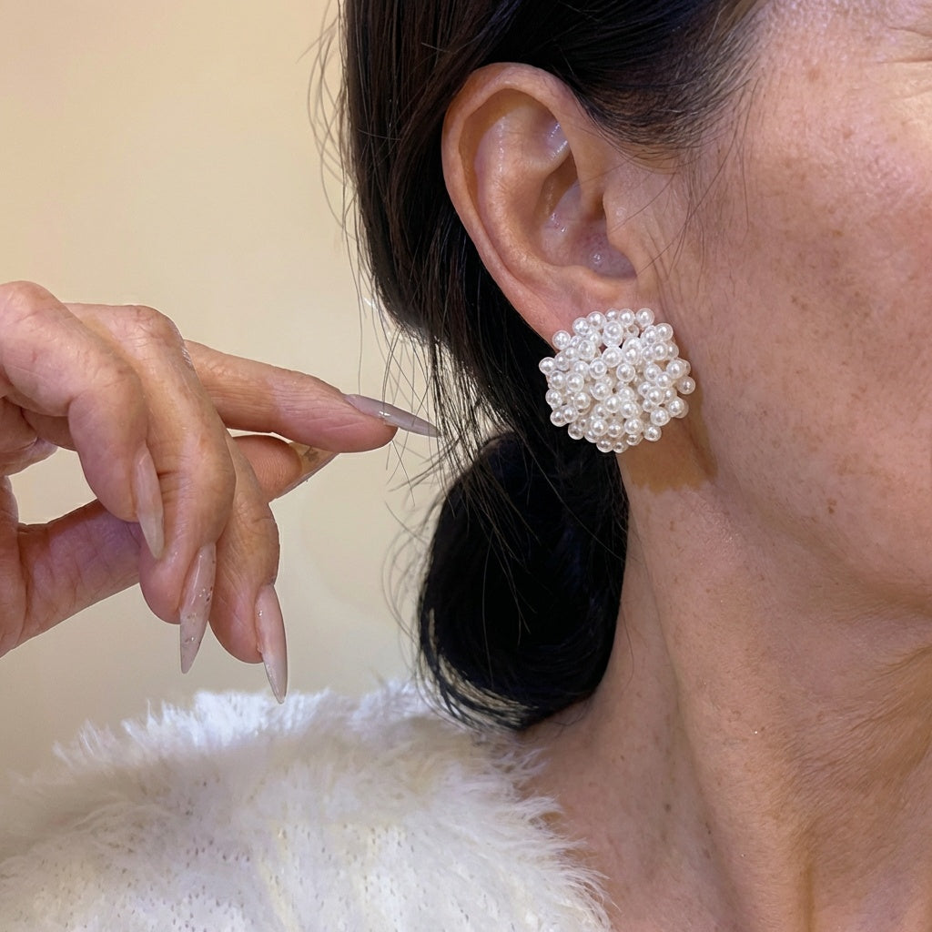 Elegant Inlaid Perla orecchini