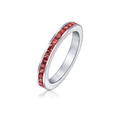 Rubino Eternity Band Anello | Bianco Oro