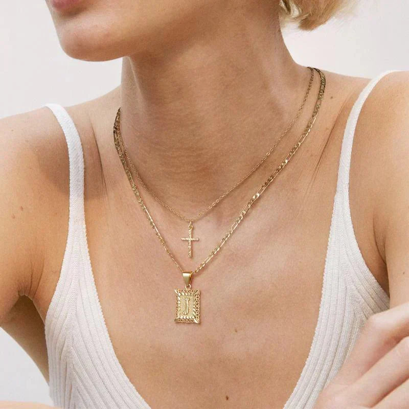 Cross Initial Set Collane | Oro