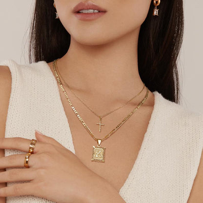Cross Initial Set Collane | Oro