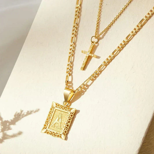 Cross Initial Set Collane | Oro