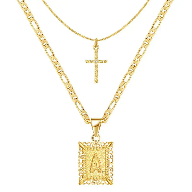 Cross Initial Set Collane | Oro