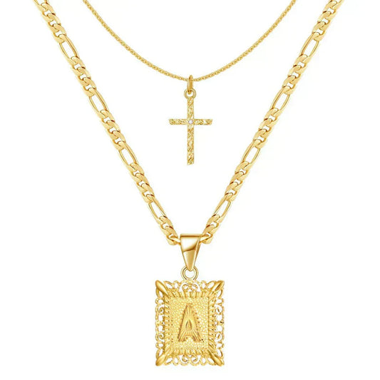 Cross Initial Set Collane | Oro