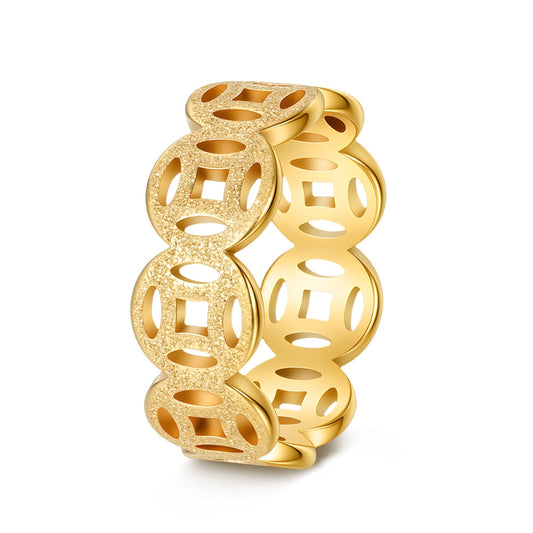 Ella Classic Pattern Anello | Oro