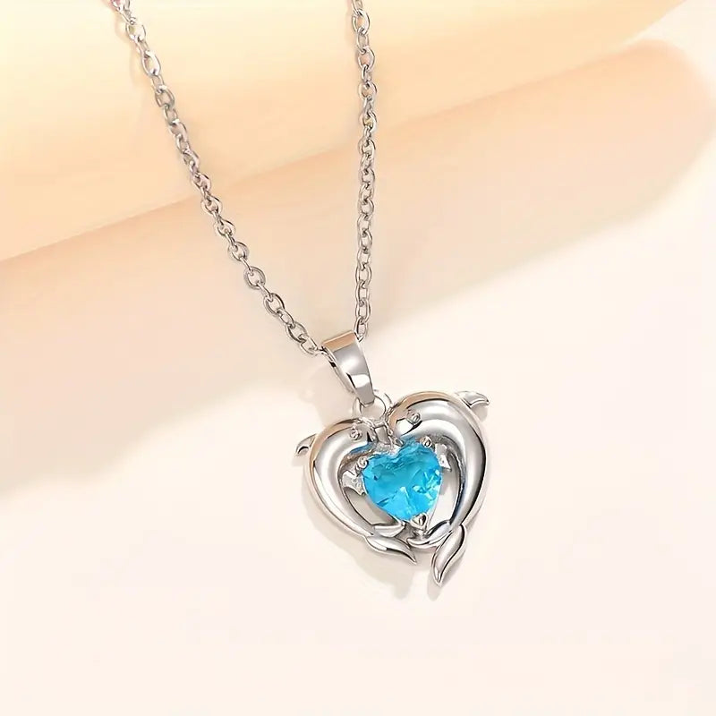 Oceanheart Twins Collana | Bianco Oro