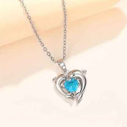 Oceanheart Twins Collana | Bianco Oro