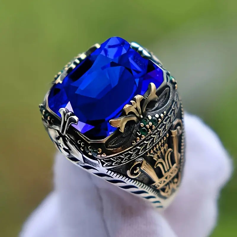 Argento Zaffiro Vintage Anello