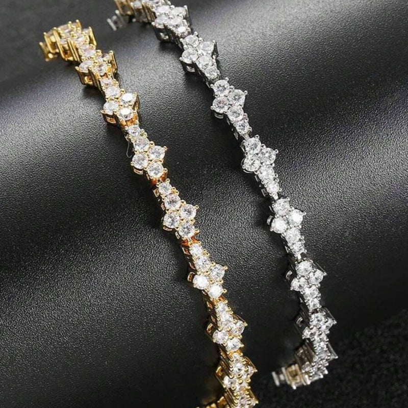 Classic Cluster Bracciale Tennis | Oro