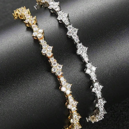 Classic Cluster Bracciale Tennis | Oro