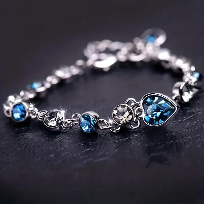 Ocean Cuore Glow Bracciale | Bianco Oro