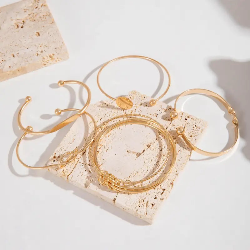 Knotted Elegance Set Bracciali | Oro