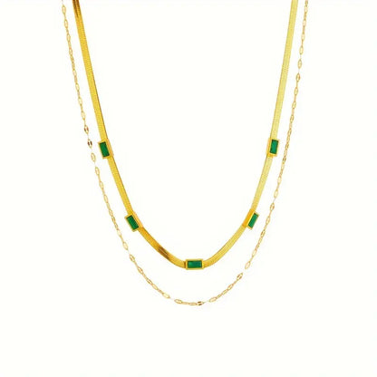 Sister Gem Double-Layer Retro Collana | Oro
