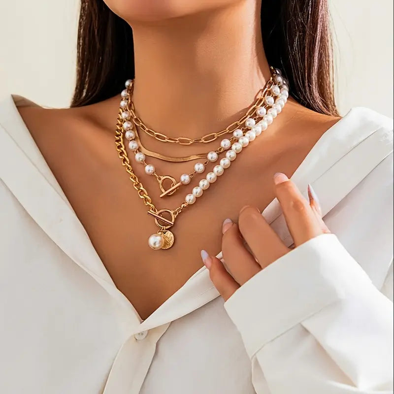 Modern Perla Layered Set Collane