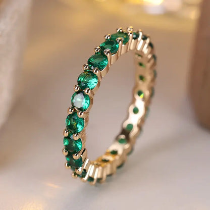 Oro Smeraldo Eternity Anello