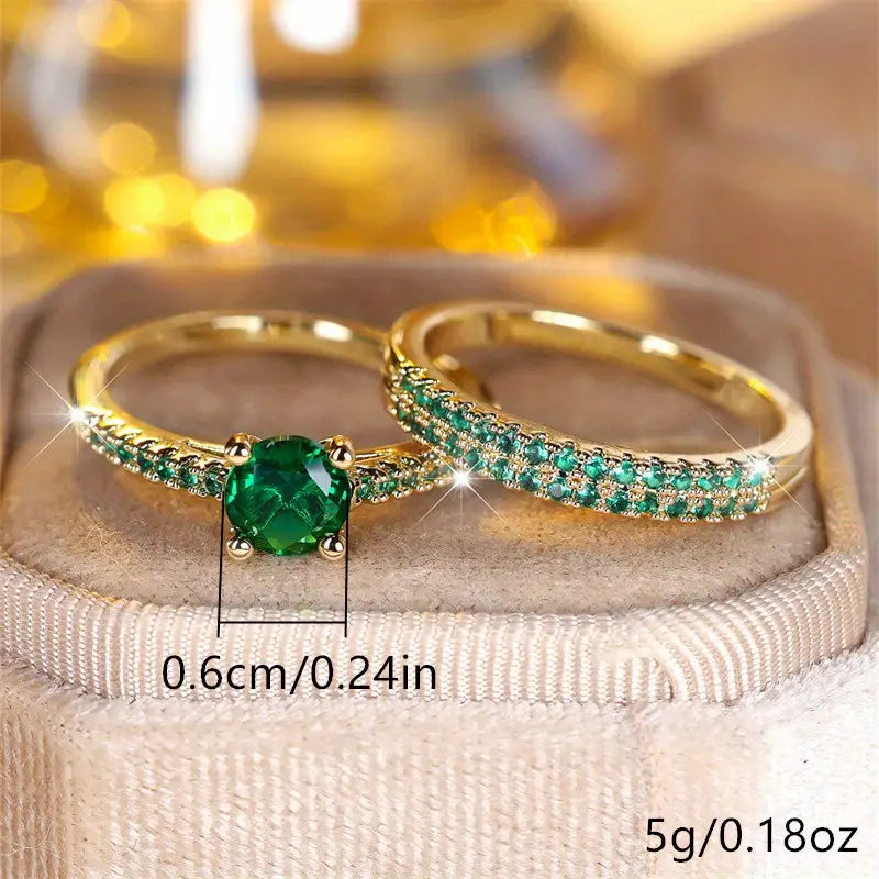 Serena Smeraldo Duo Set Anelli | Oro