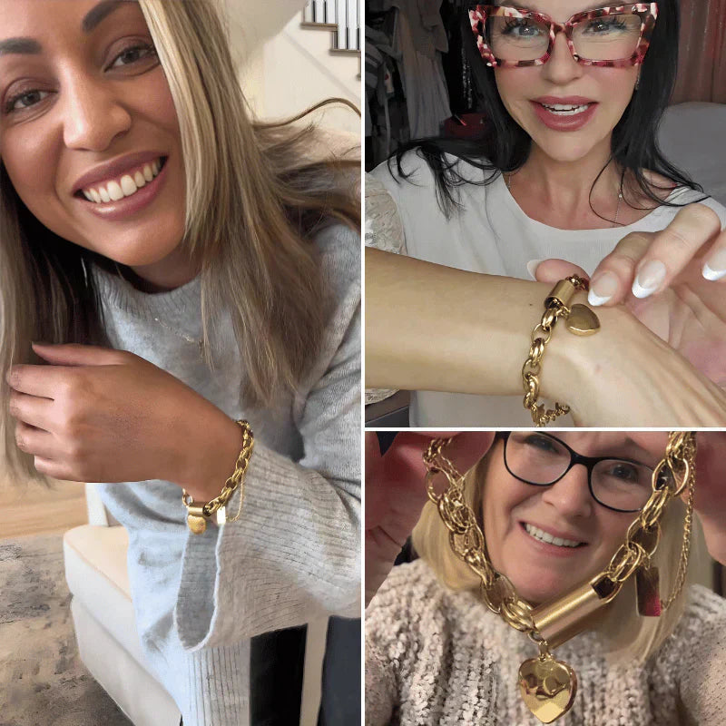Heartened Chunky Bracciale | Oro