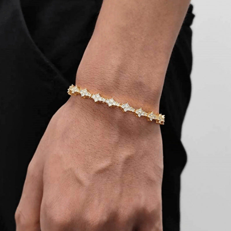 Classic Cluster Bracciale Tennis | Oro