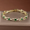 Verde Link Bracciale Tennis | Oro