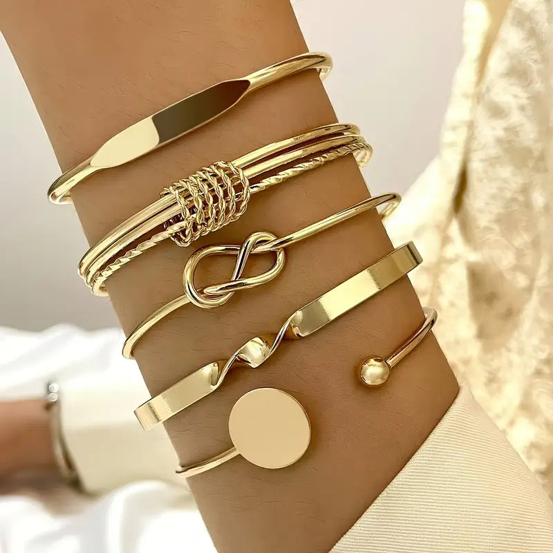 Knotted Elegance Set Bracciali | Oro