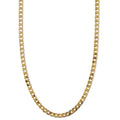 Flat Link Curb Chain Collana | Oro