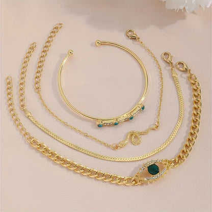 Oro Smeraldo Bracciale con Ciondolo Set