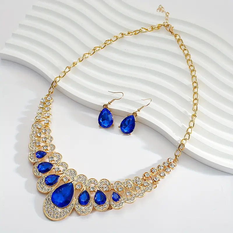 Maevina Zaffiro Set di Gioielli | Oro