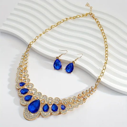 Maevina Zaffiro Set di Gioielli | Oro