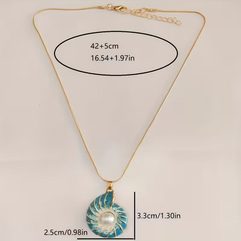 Seashell Perla Oro Collana