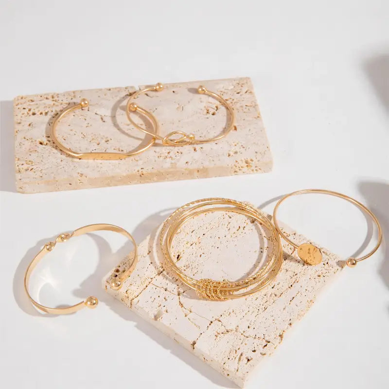 Knotted Elegance Set Bracciali | Oro