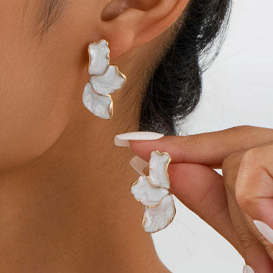 Perla Flower Petal Orecchini