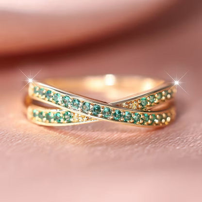 Smeraldo Flow Anello | Oro