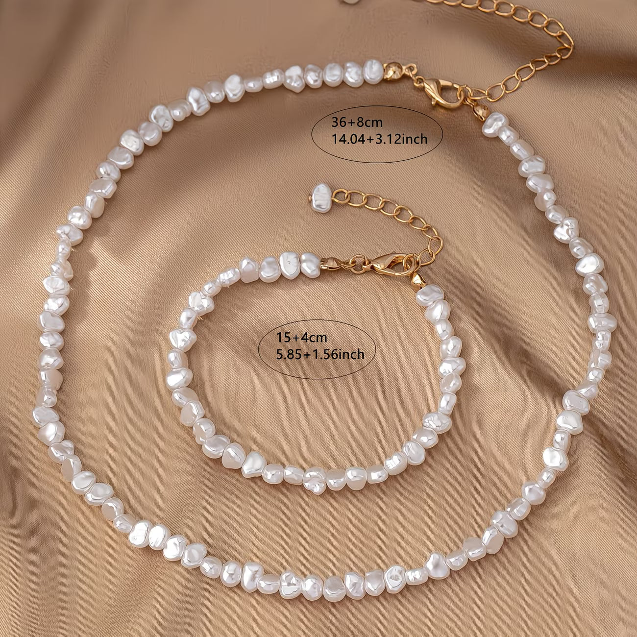 Baroque Collana di Perle & Set Bracciali