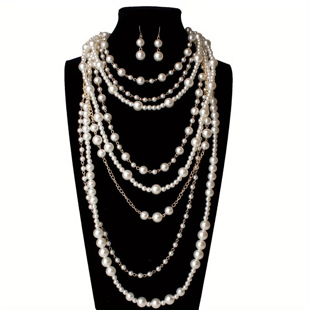 Boho Multi-Layered Perla Statement Set
