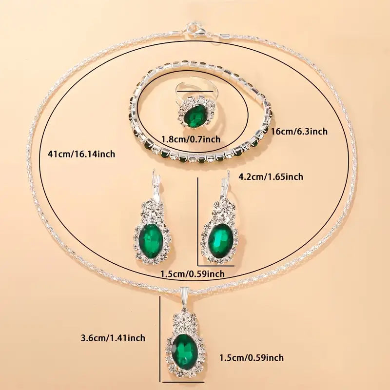Seloria Grevalyn Set di Gioielli | Bianco Oro