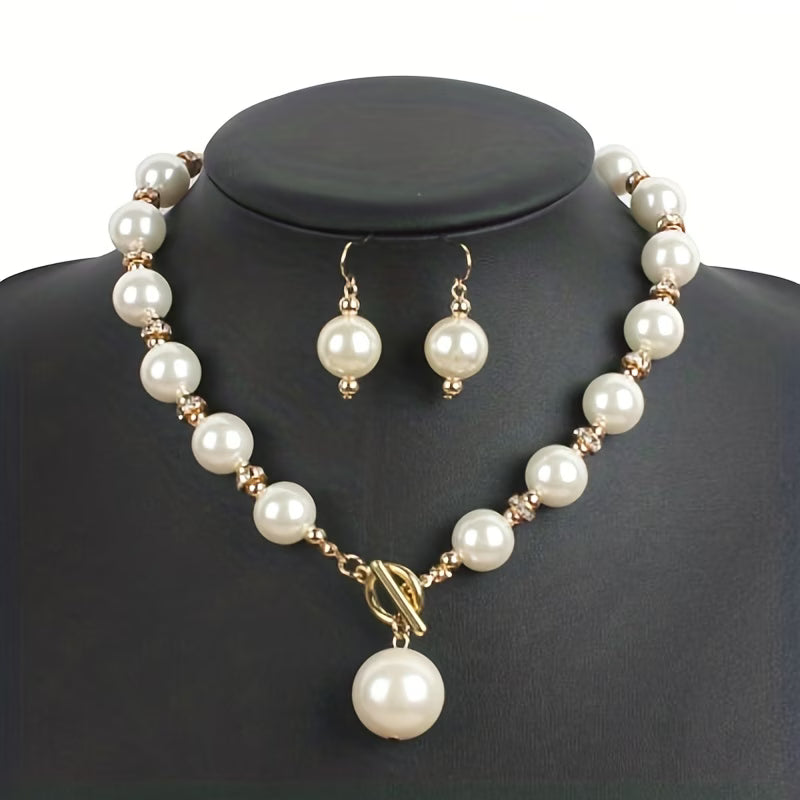 Chunky Perla Statement Set Collane