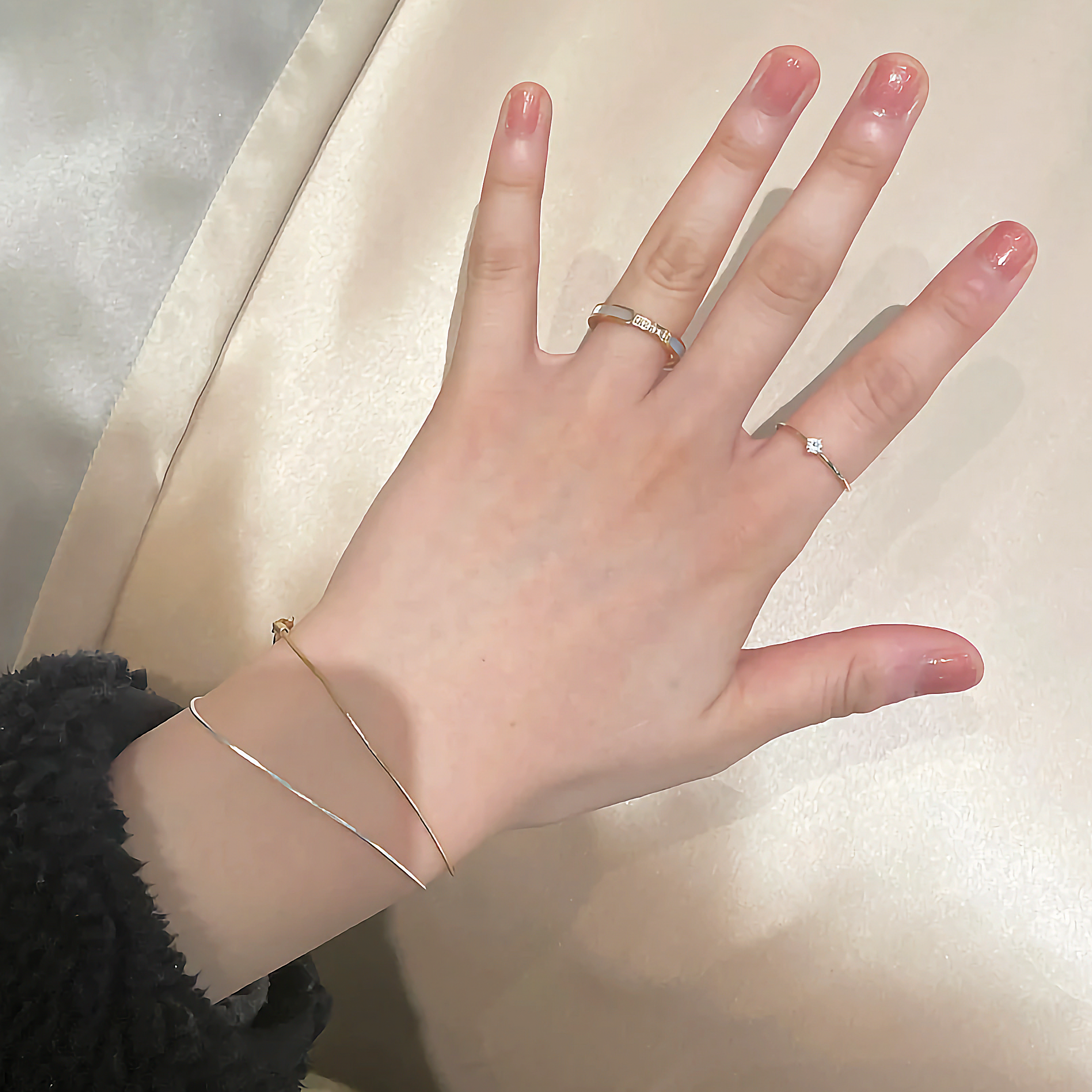 Gabrielle Diamante Simulant Oro Anello