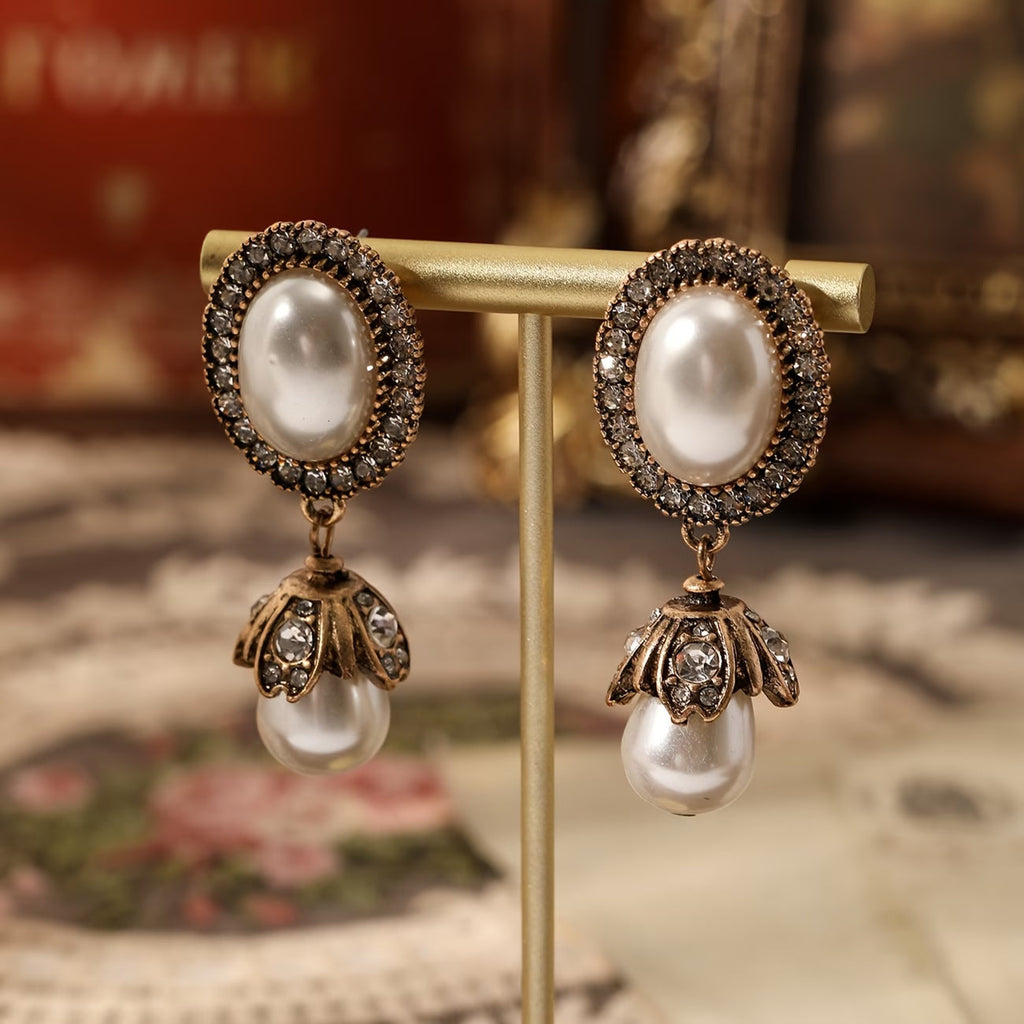 Vintage Perla Frame Orecchini Pendenti