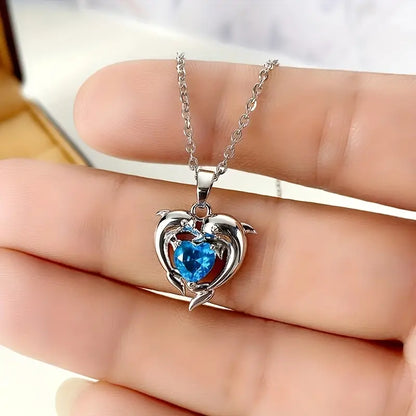 Oceanheart Twins Collana | Bianco Oro