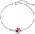 Rubino Infinity Bracciale | Bianco Oro