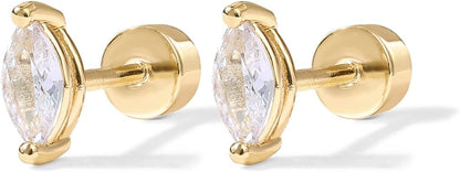 Pear Cut Studs | Oro