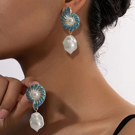 Seashell Orecchini di Perle